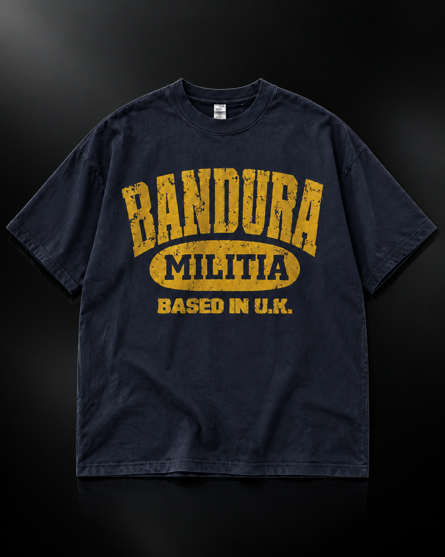 MILITIA MEMBER TEE - MAIZE/BLUE (UK/US DROP)