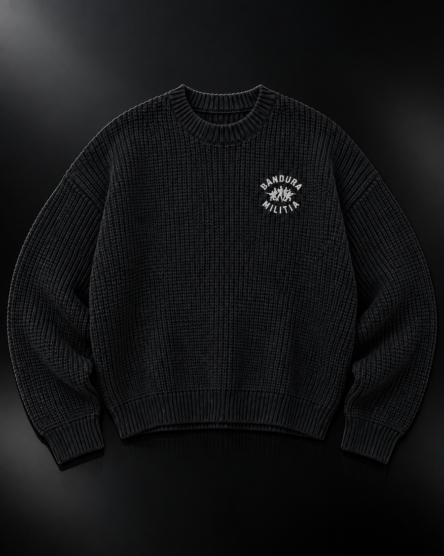 [APPOINTMENT-ONLY] ECO KNIT SPLY SWEATER BLACK/GREY