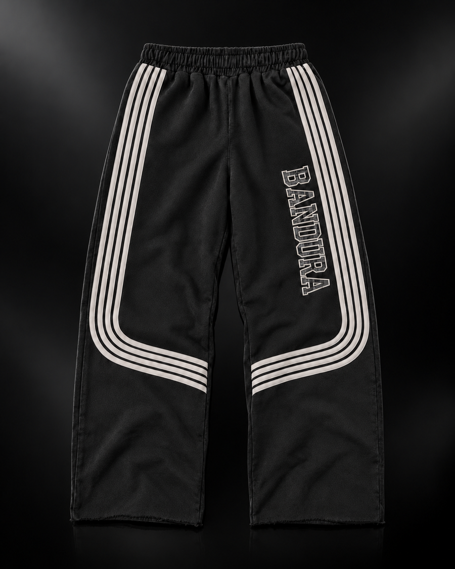 BANDURA SHIELD TRACK SWEATS V2 BLACK/GREY/TARTAN