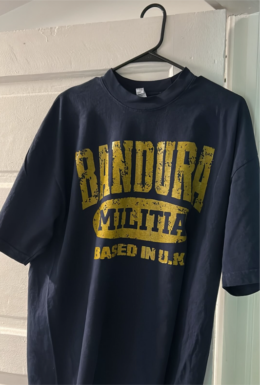 MILITIA MEMBER TEE - MAIZE/BLUE (UK/US DROP)