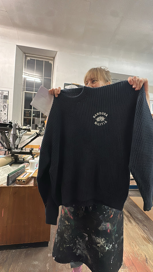 [PRE-ORDER/APPOINTMENT] KNIT SPLY SWEATER BLACK/GREY